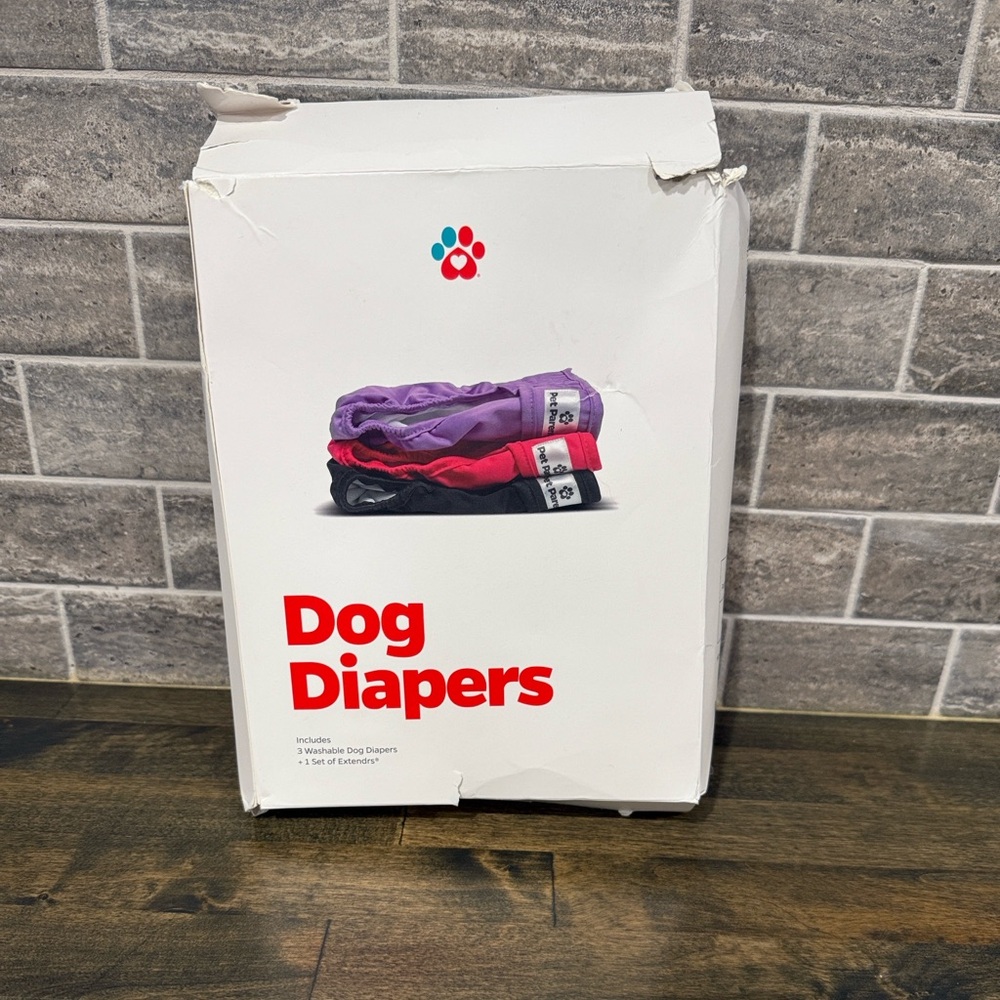 Pet Parents Dog Diapers -‎ Purple, Pink, Black Large (Waist 19-27") NEW